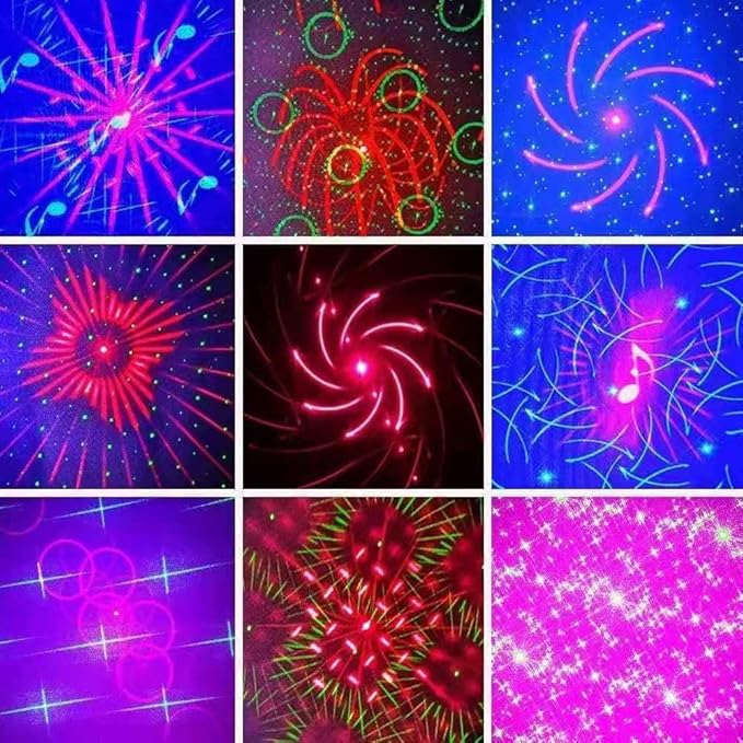 Party Lights Dj Disco Lights,Lamp Sets Strobe Stage Light Sound Activated Laser Light Stage Projector with Remote Control for Gift Parties Decorations Christmas Halloween Club Karaoke KTV Bar