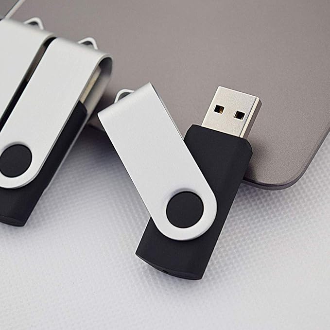 Aiibe 16GB USB Flash Drives - 50 Pack Bulk Thumb Drives, USB 2.0, Zip Drives Wholesale, Black