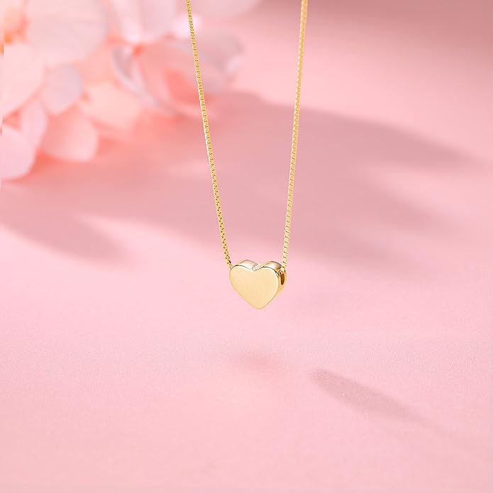 SLUYNZ Genuine 925 Sterling Silver Tiny Love Heart Pendant Necklace for Women Simple Sweet Heart Choker Necklace