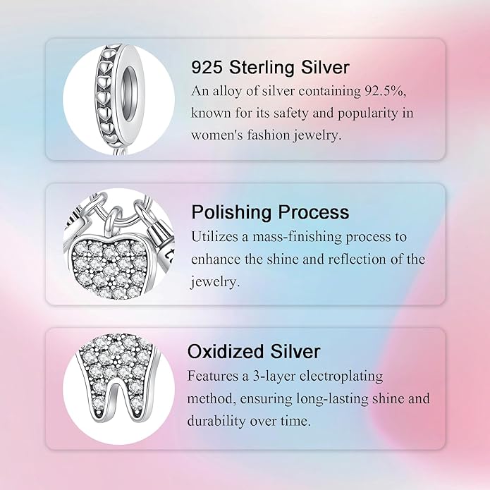 Bible Family Mom Wife Love Heart Dangle Charm 925 Sterling Silver Charms fits Bracelets and Necklace Pendant Bead Charms Jewelry Present for Women Family Friends