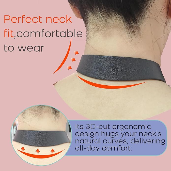 Black Choker Necklaces for Women, 100% Genuine Leather Fur,Collar for Man and Woman, Premium Goth Punk Accessory
