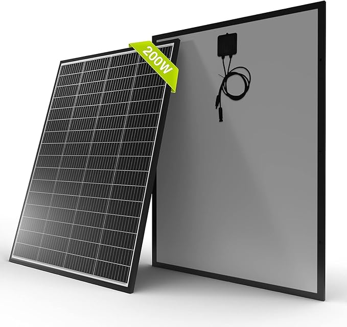 Newpowa 9BB Cell 200W Monocrystalline 200 Watt 12V Solar Panel High Efficiency RV Marine Boat Off Grid