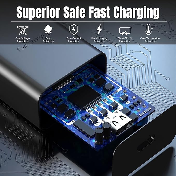Phone 15 16 Charger, 2-Pack 30W Super Fast Charging, USB C Block Type C Cable Cord 10ft for iPhone 16,16 Plus,16 Pro,16 Pro Max, iPhone15, iPad Pro 12.9/11, Galaxy S24,S23 S22 S21