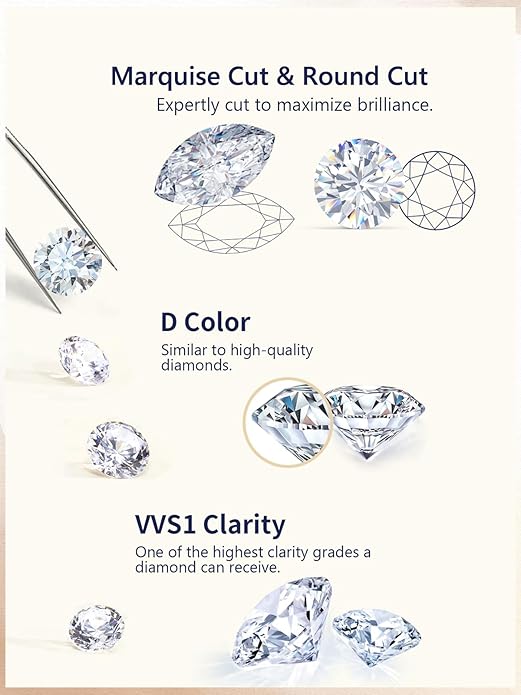 D Color VVS1 Clarity Moissanite Hand Setting Eternity Rings for Women, Solid 925 Sterling Silver Rhodium Finish, Stackable Ring, Wedding Birthday Valentines Anniversary Mothers Day Ideal Gift for Her