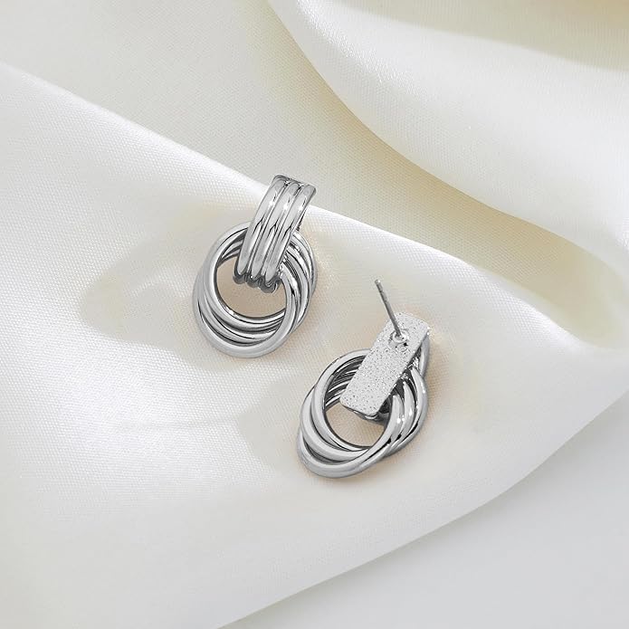 Gold Geometric Drop Dangle Earrings for Women Long Link Dangle Earrings Jewelry Gift