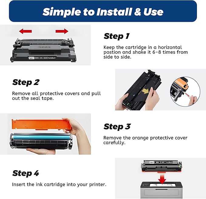 87A Black Toner Cartridges - for HP 87A CF287A for HP Laserjet Enterprise M506 M506dn M506n M506x M501n M501dn M527f M527dn M527z Printer,2 Pack (with Chip)