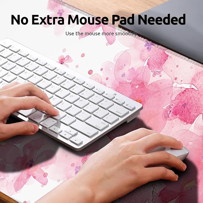 Majestic Deer Gaming Mouse Pad, Large Office Desk Mat, Anti-Slip Rubber Base Mousepad for Computer Laptop Keyboard, Smooth Desk Pad for Home Office Gamer Work Accessories 31.5" x 11.8"