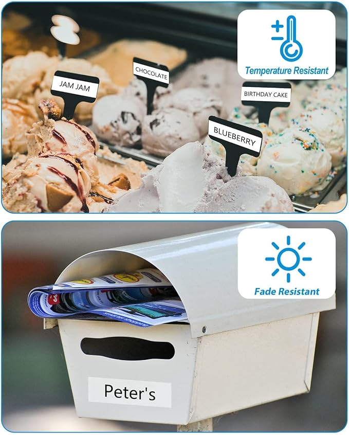 Weemay 1/2" Label Maker Refills Compatible for Brother Tze Tz Tape 12mm 0.47 Laminated White, for Ptouch Label Maker Machine Cube PTD210 PTP701BT PTD220 PTH110 PTH110BP PTH111 PTP750W PTD600, 6 Pack