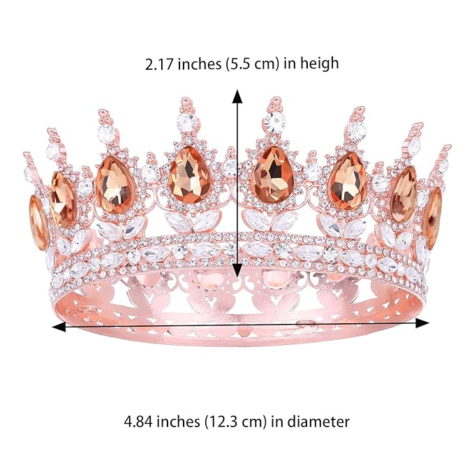 Queen Crown for Women Crystal Tiara for Girl Rhinestone Wedding Headband for Bride Hair Accessories for Costume Birthday Party Prom Gifts