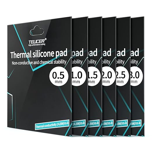 Thermal Pad 14.8 W/mK, 120x120x1.5mm, Non Conductive, High Temp Resistance, Silicone, For Laptop, GPU, CPU, LED Cooler