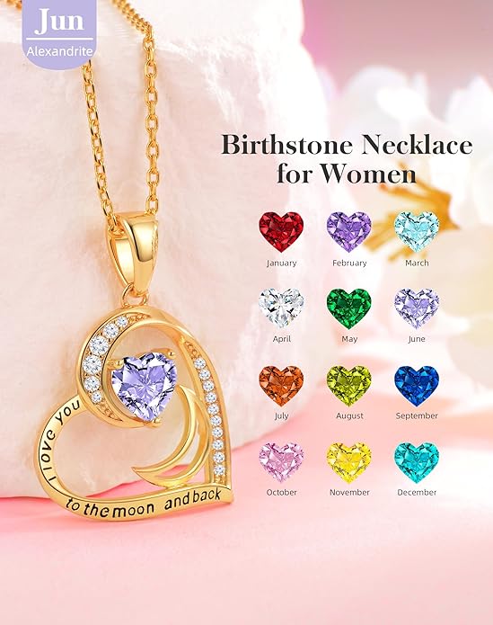 Heart Gold Necklace for Women Birthday Gifts for wife Jewelry for Wife Necklace for Girlfriend Mom Daughter Gold Jewelry for Women