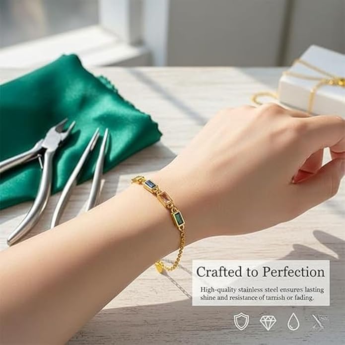 Solza Gold Plated Bracelet for Women – Adjustable Chain Bracelet, Stylish Fashion Jewelry, Non-Tarnish Charm and Rope Design, Elegant Everyday Accessory