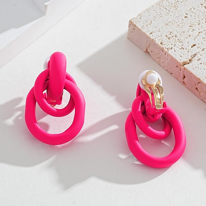 Clip on Earrings for Women 14K Gold Plated Geometric Knot Non Pierced Ear Clips Lightweight Trendy Hypoallergenic No Piercing Jewelry Gifts