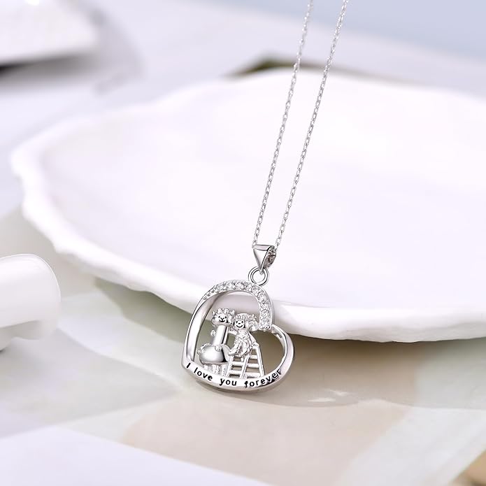 Animal Necklace Cat/Fox/Otter/Sloth/Cow/Highland Cow/Koala Necklace Cute Animal Jewelry Gifts for Women