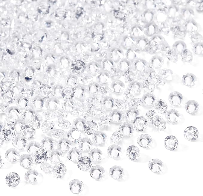 Fashewelry 1000Pcs Crystal Clear Cubic Zirconia Faceted Rhinestone Cabochons 2mm Mini Pointed Back Diamante Gems for Nail Art Craft Replacing Jewelry