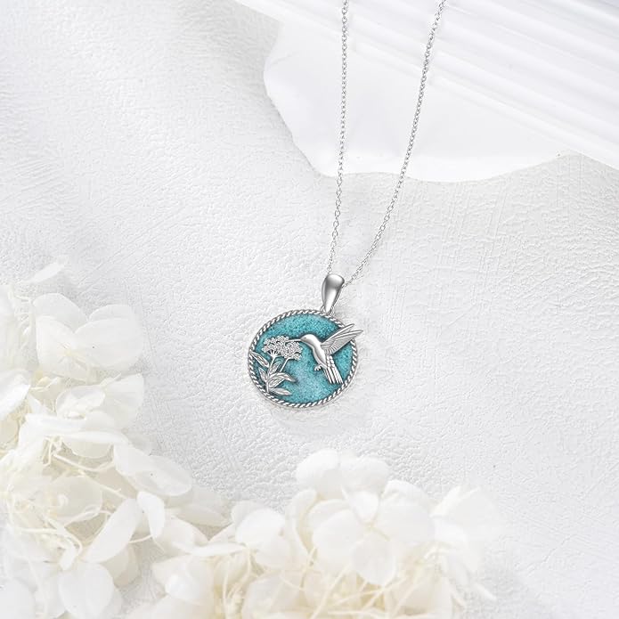 YFN 925 Sterling Silver Hummingbird/Cardinal/Cat Necklace for Women Animal Pendant with Adjustable 18"+2" Chain Jewelry Gift for Christmas, Valentine's Day, Mother's Day, Birthday-Gift Box Included