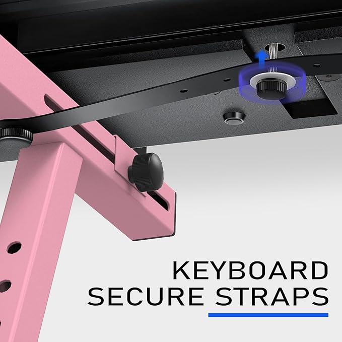 Universal Keyboard Stand, Z-style Heavy-Duty Piano Stand, Adjustable and Portable Piano Keyboard Stand for 61 and 88 Keys, Pink
