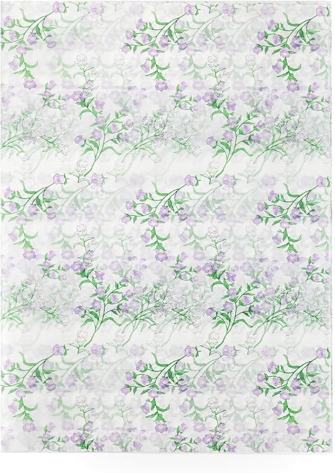 TINYFUTURE 100 Sheets Flower Gift Wrapping Tissue Paper Recyclable Greenery Botanical Packaging Bag for Wedding Birthday Showers Art Craft Party Favor Decoration