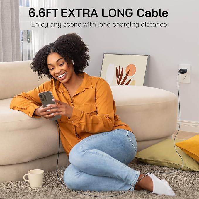 30W USB C i Phone 16 15 Charger Fast Charging, 2PACK Wall Charger for iPhone 16 15 Pro Max Charger Cord 6.6FT Fast Type C Charger Block for iPhone 16/16 Pro/15 Plus/15 Pro/15 Pro Max, iPad Pro, Black