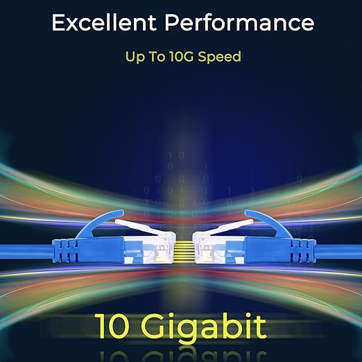Rapink Patch Cables Cat6a 1ft (10 Pack) Slim, Cat6a Ethernet Patch Cable 10G Support, Snagless Cat 6 Patch Cable for Patch Panel to Switch, Flexiable Cat 6a Ethernet Cable with Gold Plated
