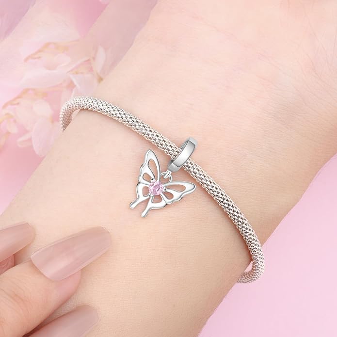 Cute Panda Animal 925 Sterling Silver Charms for Bracelets and Necklace Dangle Pendants Butterfly Elephant Dog Bead Jewelry Present for Women Family Friends