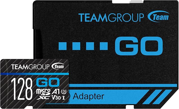 TEAMGROUP GO Card 128GB 10 Pack Micro SDXC UHS-I U3 V30 4K for GoPro & Drone & Action Cameras High Speed Flash Memory Card with Adapter for Outdoor Sports, 4K Shooting, Nintendo-Switch TGUSDX128GU366