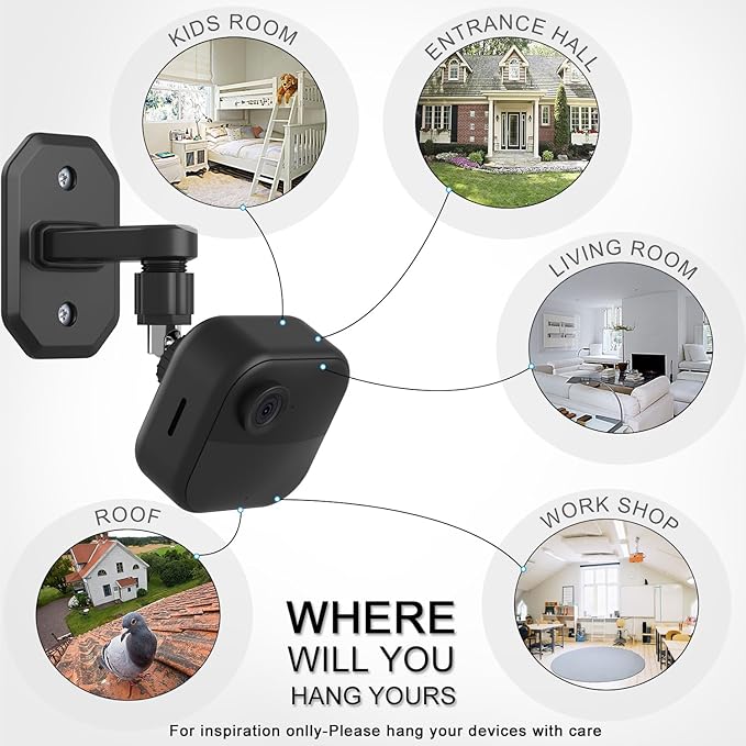 2 Pack 360 Degree Adjustable Mount for All-New Blink Outdoor (4th Gen, 3rd Gen) & Blink XT / XT2, Mini Camera Mounting Bracket, Wall Mount