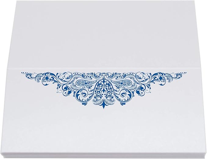 Paisley Place Cards, Royal Blue (Choose Color), Set of 150, Pre-cut and Scored - Wedding, Party, Dinner, and Special Events - Made in the USA