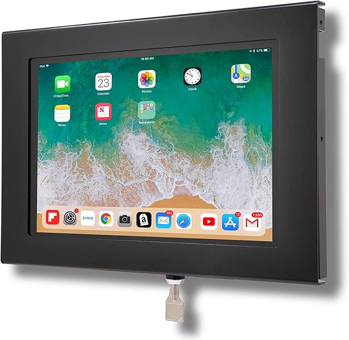 TABcare Locking Security Metal Case for Apple iPad Pro 11" 2024 5th gen. for Kiosk, POS, Store, Show Display (Black, iPad Pro 11 2024)