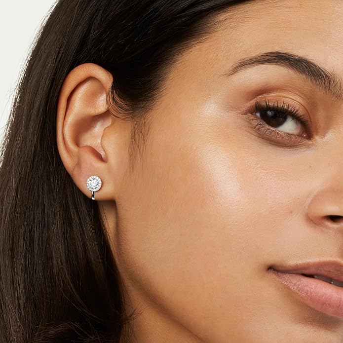 Clip on Earrings Women, 14K Gold Hoop Clip-On Earrings for Women, Hypoallergenic Non Pierced Croissant Earrings