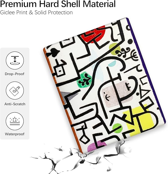 Berkin Arts Compatible with MacBook Air 13 inch Cover, 2022-2018 Release A2179/A2337 M1 with Touch ID with Keyboard Cover & Screen Protector Naive Art (Picture of A Journey by Paul Klee)