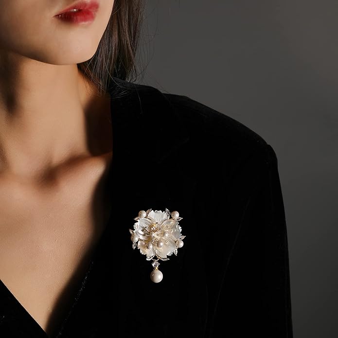 Brooch Pins For Women Fashion, Flower Brooches Jewelry For Women Floral Series Brooches And Pins Designer Lady's Costume