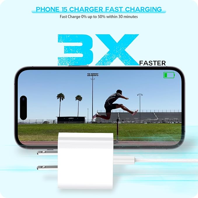 Fast Charger for iPhone 16 15, 3Pack USB C iPad Charge PD Fast Charger Block 6FT Long USB C to Type C i Phone 16 15 Charging Cable Cord for iPhone 16/16 Pro/Plus/15/15 Pro/Pro Max,iPad Pro 12.9/11inch