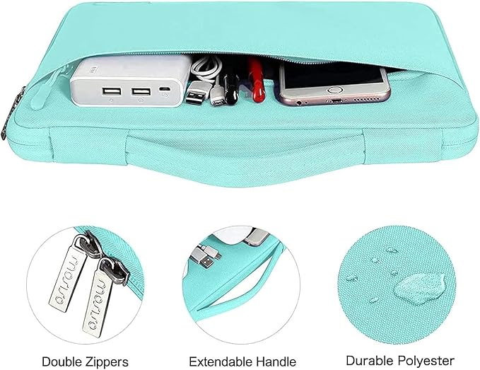 MOSISO Compatible with MacBook Air 13 inch Case 2025 2024 2023 2022 M4 A3240 M3 A3113 M2 A2681, Hard Shell&Sleeve Bag&Keyboard Skin&Webcam Cover&Screen Film for MacBook Air 13.6 inch, Turquoise