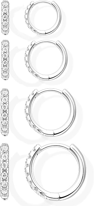 Small Gold Huggie Hoop Earrings Set for Women Men Hypoallergenic 14K Plated Stack Cartilage Earrings, Multiple Piercing Lightweight Mini Thin Cute Dainty Trendy Jewelry Set Christmas Gifts for Women