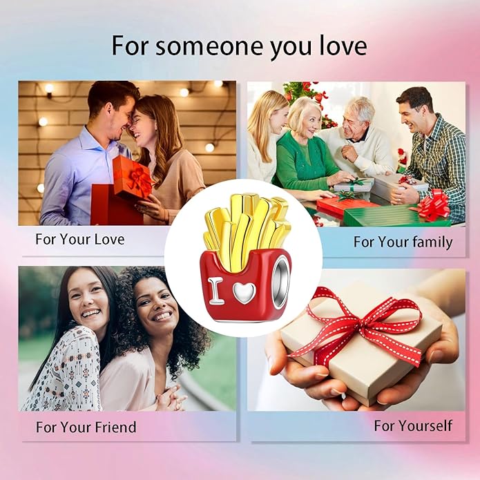 Bible Family Mom Wife Love Heart Dangle Charm 925 Sterling Silver Charms fits Bracelets and Necklace Pendant Bead Charms Jewelry Present for Women Family Friends