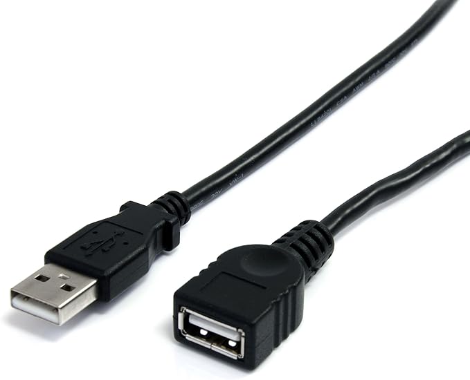 StarTech 10-ft USB A Male to USB A Female Extension Cable, Black USBEXTAA10BK