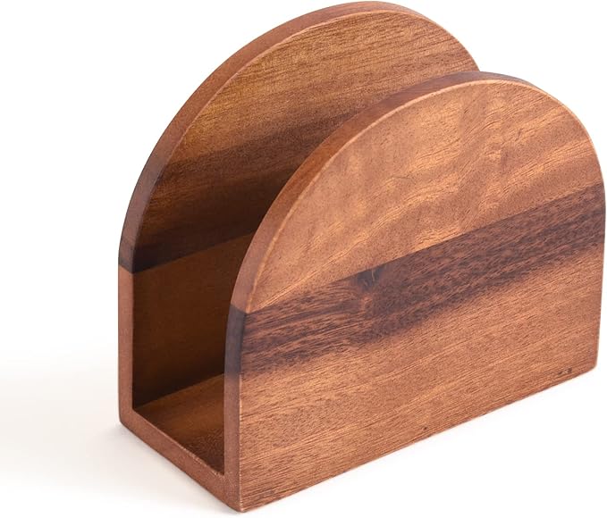 Acacia Wood Vertical Napkin Holder