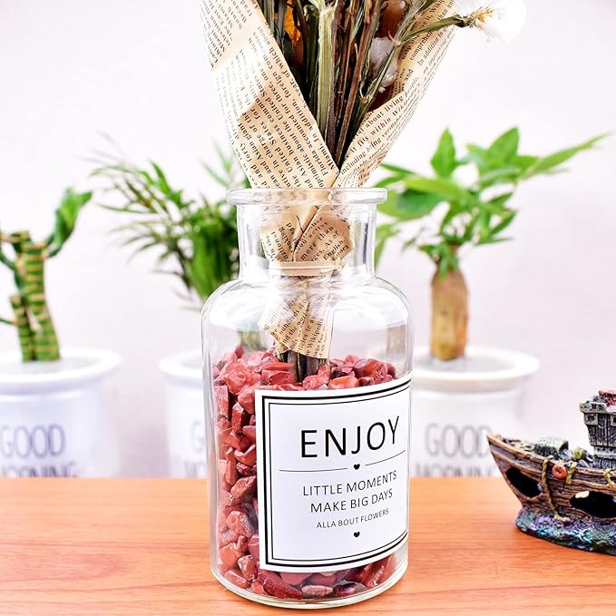 Polished Red Jasper Crystal Chips 200 Pcs - 0.3" 10 oz Tumbled Stone Chips Crushed Sea Glass Stones Healing Reiki Crystal Jewelry Making Home Decoration