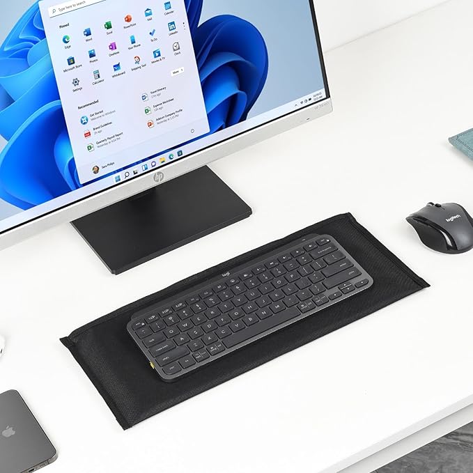 Computer Keyboard Dust Cover Sleeve Bag for Universal Keyboard, 68-87 Keys Wireless/Wired Gaming PC Keyboard Dust Cover, Logitech/Dell/Corsair/Havit/Redragon/Arteck/Apple Keyboard Protector-Black