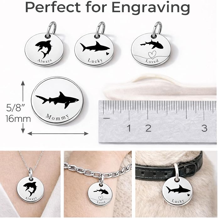 SM Design Mama Animal Charm Set – Set of 4 Stainless Steel Charms – Motherhood & Family Keepsake Jewelry Charmss
