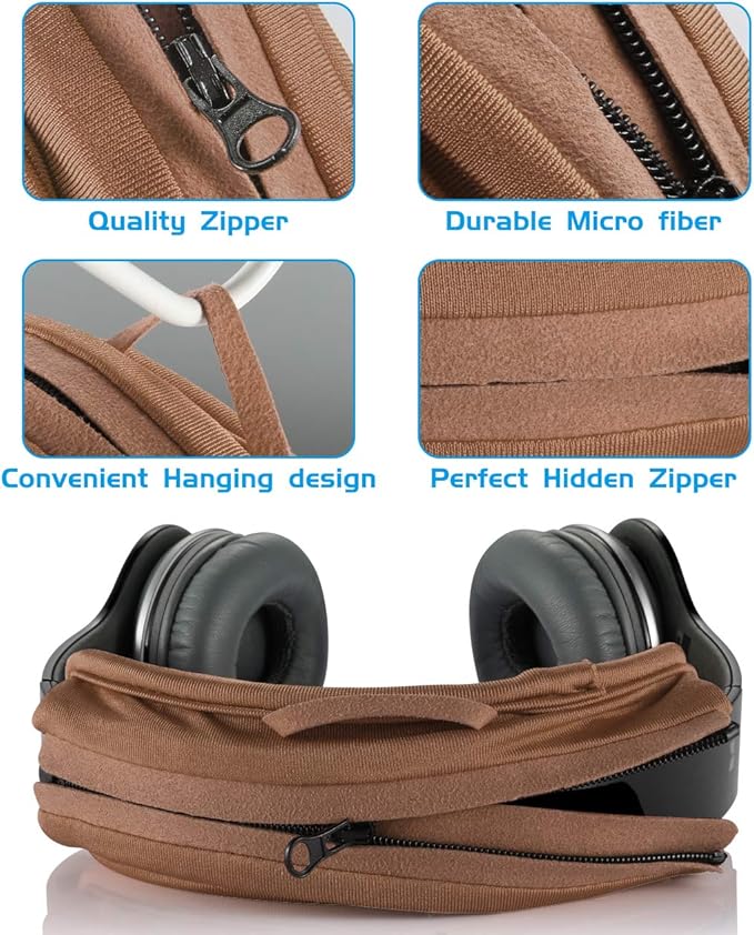 TXEsign Universal Replacement Headband Cushion Pad Cover Protector Compatible with ATH M50X, QC 35i/35ii, QC25, Solo 2/Solo 3, Studio 2/3 Headphones (Brown)