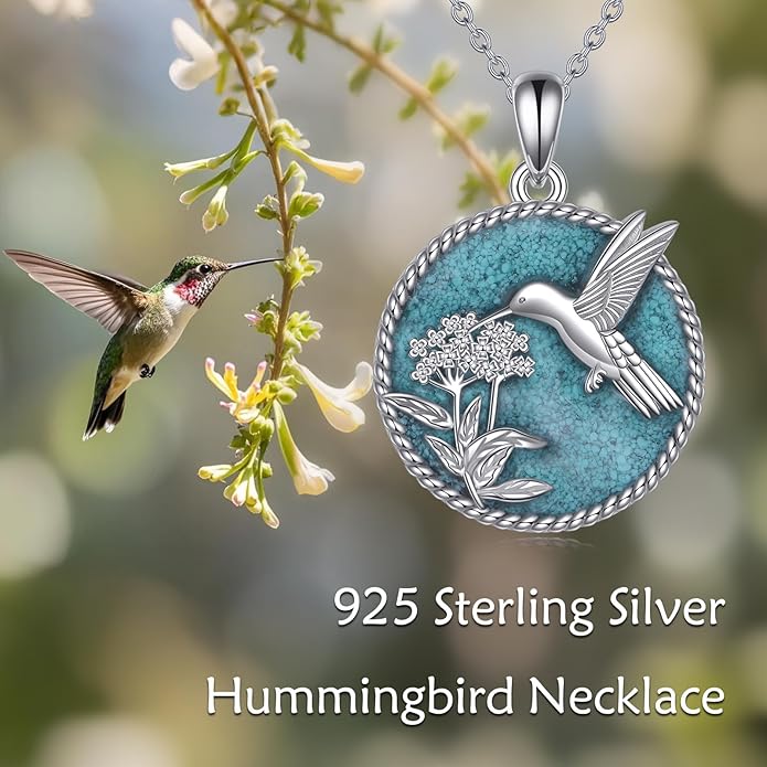 YFN 925 Sterling Silver Hummingbird/Cardinal/Cat Necklace for Women Animal Pendant with Adjustable 18"+2" Chain Jewelry Gift for Christmas, Valentine's Day, Mother's Day, Birthday-Gift Box Included