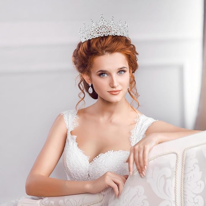Crowns for Women - Tiaras for Women Crystal Queen Crown for Birthday Costume Party Celebration