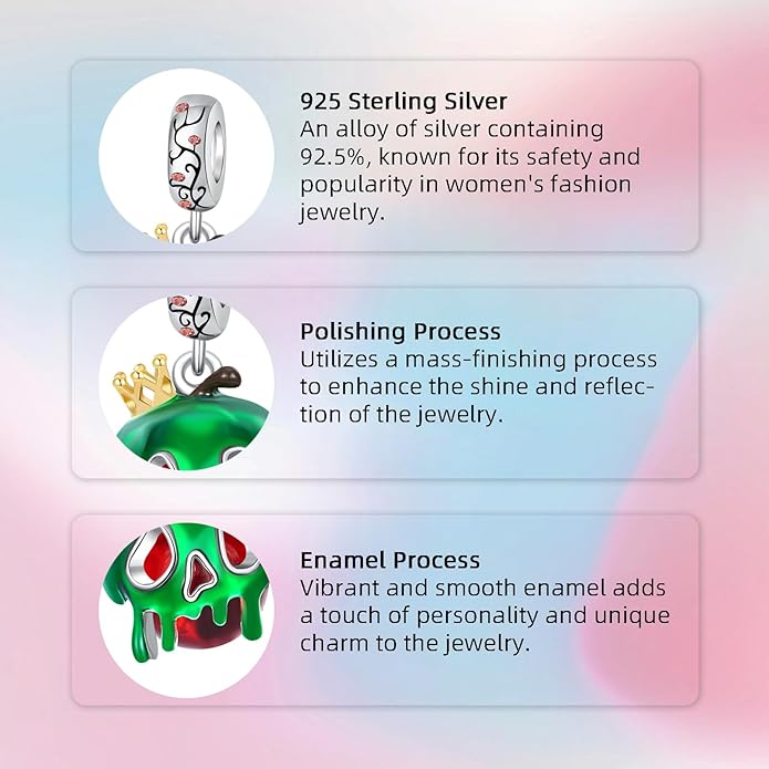 Birthday Fashion Love Heart Dangle Charm 925 Sterling Silver Charms fits Bracelets and Necklace Pendant Bead Charms Jewelry Present for Women Family Friends