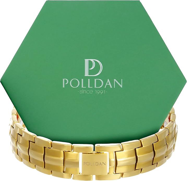 POLLDAN® 3X Power Magnetic Bracelets For Men | 6200 Gauss Strength Mens Titanium Bracelet with Fold-Over Clasp, Adjustable Length, Gift Box, Sizing Tool | Innovative Magnets Alloy - Patent