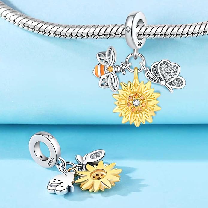 Cute Panda Animal 925 Sterling Silver Charms for Bracelets and Necklace Dangle Pendants Butterfly Elephant Dog Bead Jewelry Present for Women Family Friends