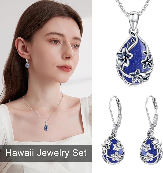 JUSTKIDSTOY Moonstone Necklace 925 Sterling Silver Teardrop Pendant Necklace Jewelry Gifts for Women Girls