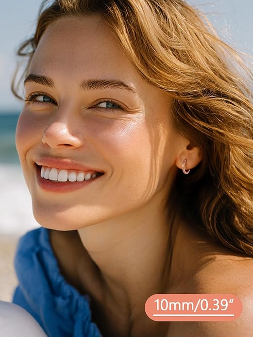 FaithHeart Sterling Silver Hoop Earrings for Women, Hypoallergenic Huggie Hoop Earrings Lightweight Small Cartilage Earrings Hoop Earring Dainty Everyday Earrings 6/8/10/12/14/15/16/18/20mm