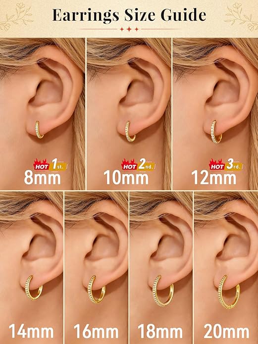 FaithHeart Sterling Silver Hoop Earrings for Women, Hypoallergenic Huggie Hoop Earrings Lightweight Small Cartilage Earrings Hoop Earring Dainty Everyday Earrings 6/8/10/12/14/15/16/18/20mm
